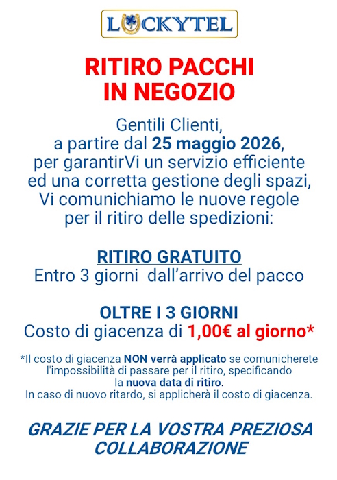 Avviso ritiro pacchi